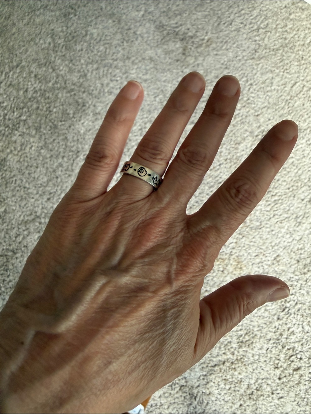 Gucci Ghost 6MM Silver Band Ring Size 5.5 - Picture 5 of 5